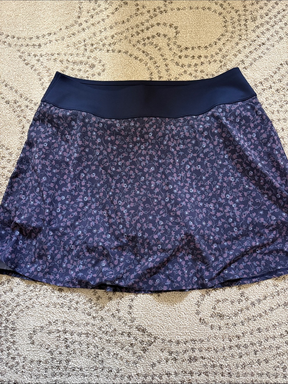 Puma Navy Skater Skirt with Purple Floral Print